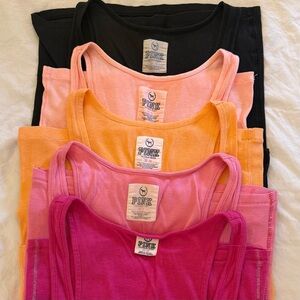 PINK Tank Top Set - Black, Orange, Pink